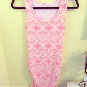 Victoria’s Secret pink patterned bodycon dress